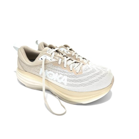 HOKA Bondi 8 Supportive Sand / Eggnog Cream Running Shoes 1123202 SSEG Men’s 12 - Picture 9 of 12
